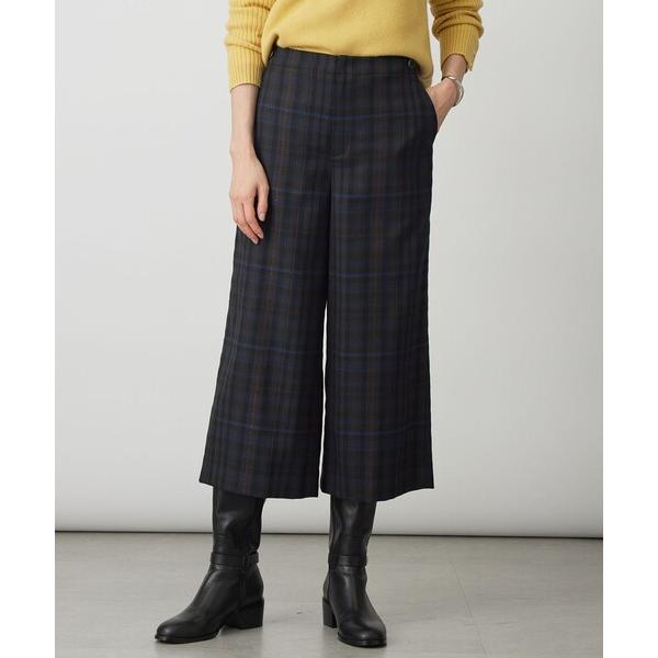 パンツ milledタータンラメチェック クロップド パンツ レディース