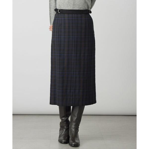 スカート milledタータンラメチェック ナロー スカート