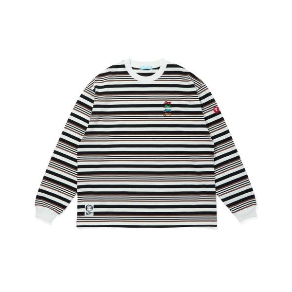 tシャツ EMBROIDERED LOGO MULTI BORDER LS T-SHIRT メンズ ...