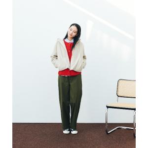 パフリースジップパーカー レディース