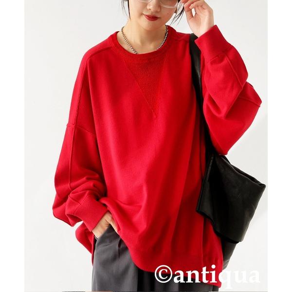 ニット セーター スウェットライクニット レディース