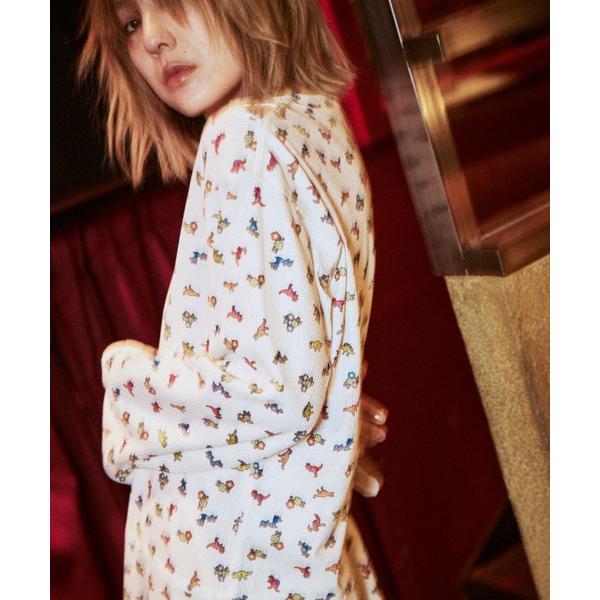 tシャツ Dinosaur Waffle Cut ＆ Sewn ダイナソーワッフルカットソー レディ...