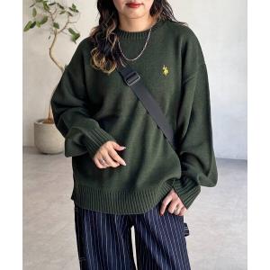 ニット セーター 「U.S. POLO ASSN.」クルーネックニット レディース メンズ