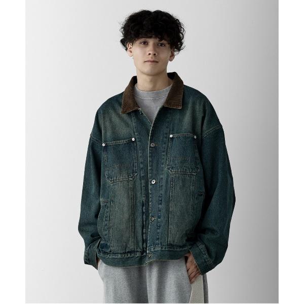 カバーオール 「RUUBON」corduroy collar denim coverall / コー...