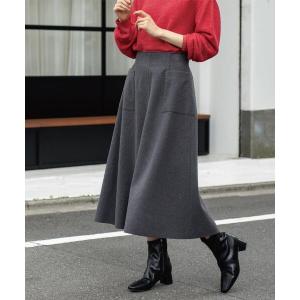 スカート ウールライクフレアスカート「洗濯機OK」