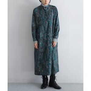 ワンピース ドローイングドットPT　ラグランヨークワンピース