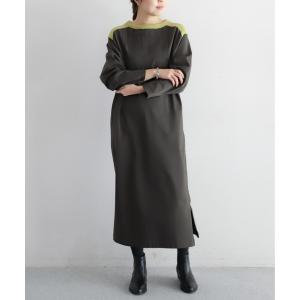 ワンピース モール天竺コンビ　サドルショルダーワンピース