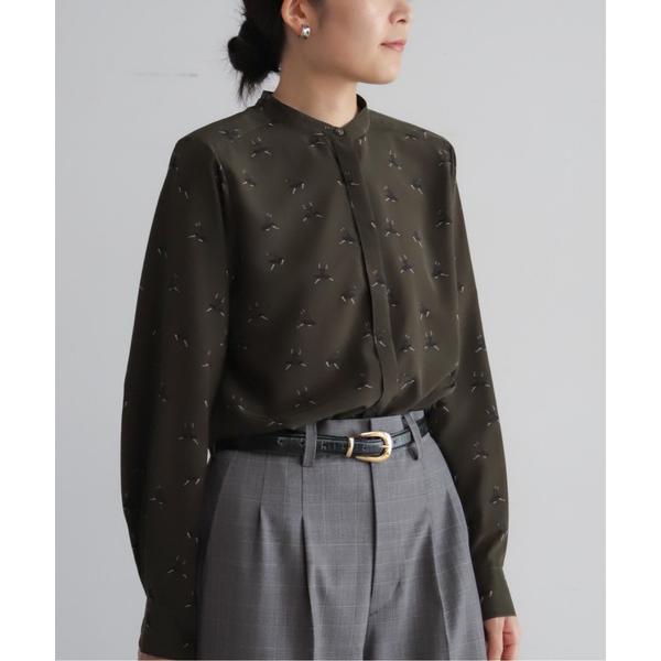 ブラウス シャツ ダンスPT　バンドカラーブラウス レディース