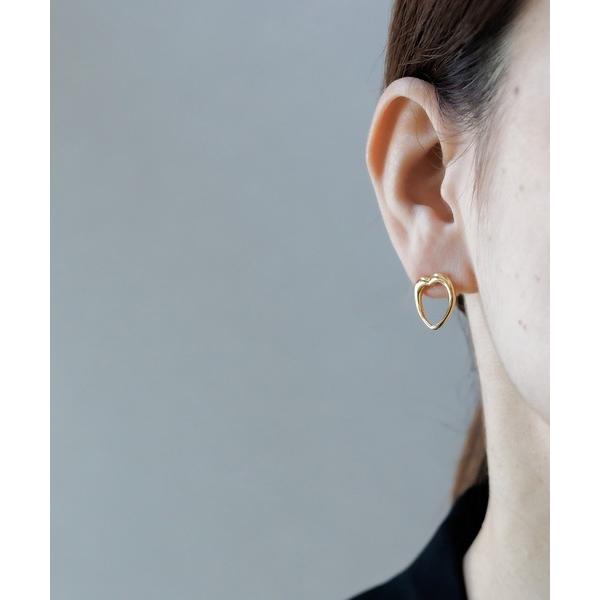 ピアス 「ISOLATION / アイソレーション」Silver925 Heart Curve Pi...