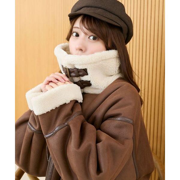 ブルゾン アウター オーバーサイズボアブルゾン レディース