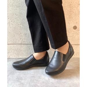 スリッポン 「日本製／本革／ゆったり4E」ふかふかクッションインソール ふわふわな履き心地 レザースリッポン レディース