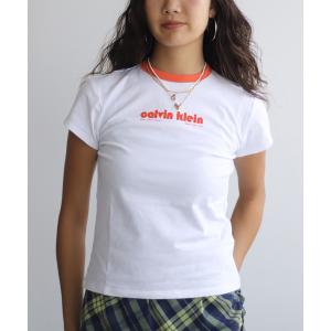 tシャツ Calvin Klein /カルバン クライン SS RETRO LOGO GRAPHIC TEE レディース
