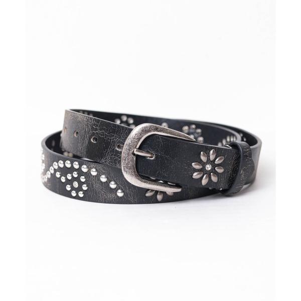 ベルト 35mmレザースタッズベルト レディース メンズ