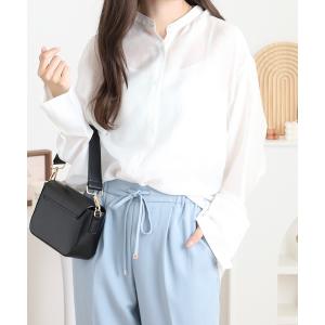 ブラウス シャツ hunch ドビー織 シアーシャツ レディースの商品画像