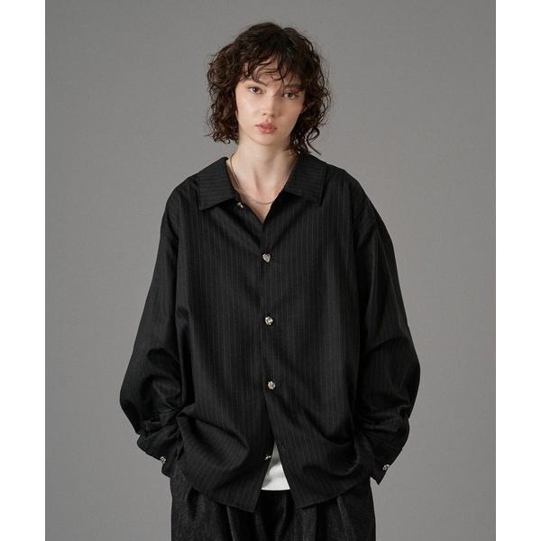 シャツ SILVER BUTTON LONG SLEEVE SHIRT / シルバーボタンロングスリ...