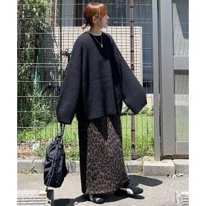 スカート 「CORNERS by KR」レオパード柄ナロースカート