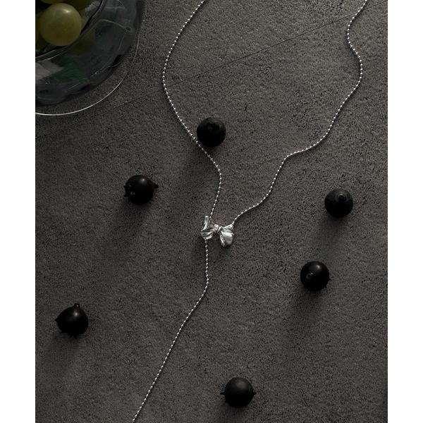 ネックレス リボンアジャスターロングチェーンネックレス レディース