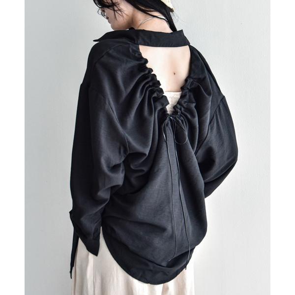 ブラウス シャツ バックスリットビッグシャツ レディース