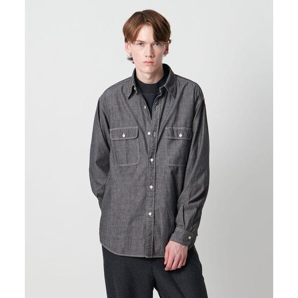 シャツ 「District」シャンブレー ダブルポケット レギュラーカラーシャツ メンズ