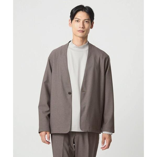 ジャケット ノーカラージャケット A+ ウールライク 1B ノーカラージャケット -ウォッシャブル・...