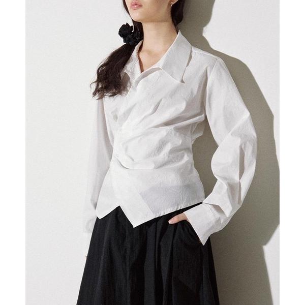 ブラウス シャツ ウエストプリーツ アシンメトリーコットンシャツ FQ25S174「Fano Stu...