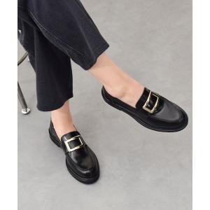 ローファー 「PASCUCCI」ラウンドトウメタルバックルローファー(D51621) レディース