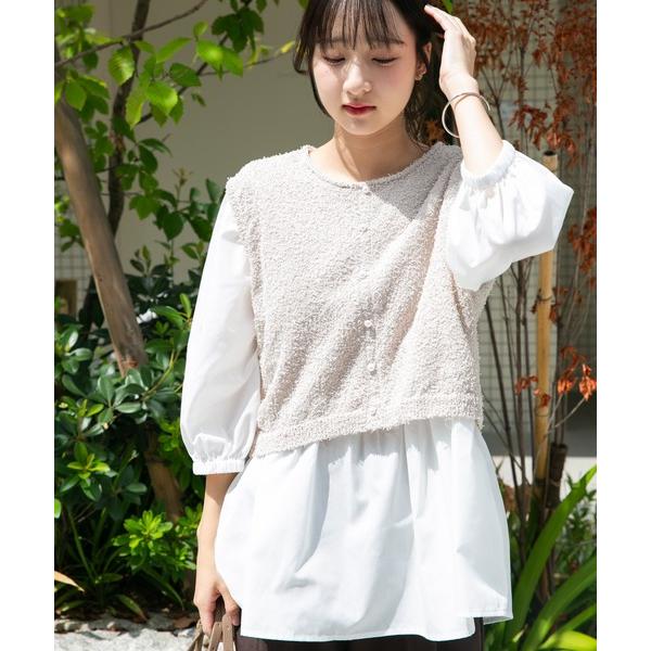 チュニック ニットドッキングチュニック