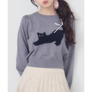 ニット セーター ネコジャガードNTPO レディース