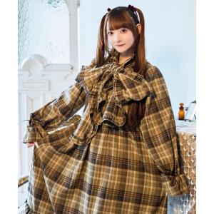 ワンピース 「クティールとレトロ」2WAYフリルボウタイチェックワンピース