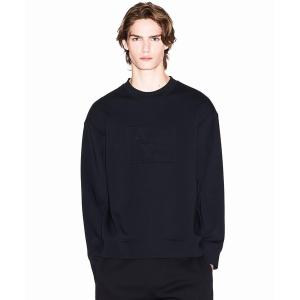 トレーナー スウェット 「A|X アルマーニ エクスチェンジ」エンボススクエアロゴ スウェットプルオーバー メンズ