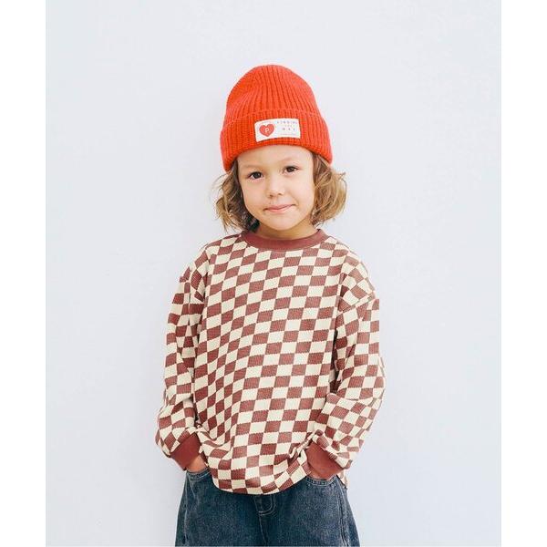 tシャツ 「ジュニア対応」イロチ買いしたい総柄ワッフルトップス リンク キッズ 子供服 男の子 女の...