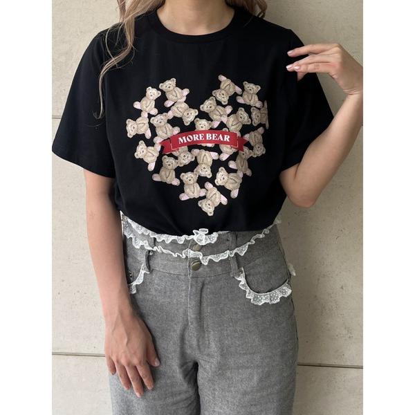 tシャツ 「MORE BEAR」heart bear TEE レディース
