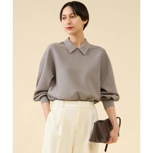 ニット セーター 衿ドルマンプルオーバー レディース