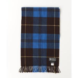 「Johnstons of Elgin」 ストール FREE コバルトブルー メンズ