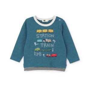 KP BOY（ケーピーボーイ） tシャツ クマ編モチーフ マルチボーダー長袖