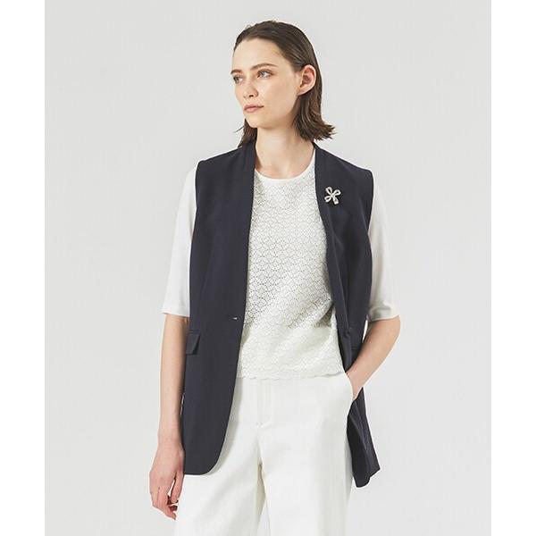 ベスト ジレ 「Nikkei magazine掲載」「ウォッシャブル」アイリーダブルクロス　ジレ レ...