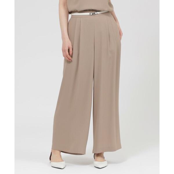パンツ 「ウォッシャブル」バックサテンジョーゼット　パンツ レディース