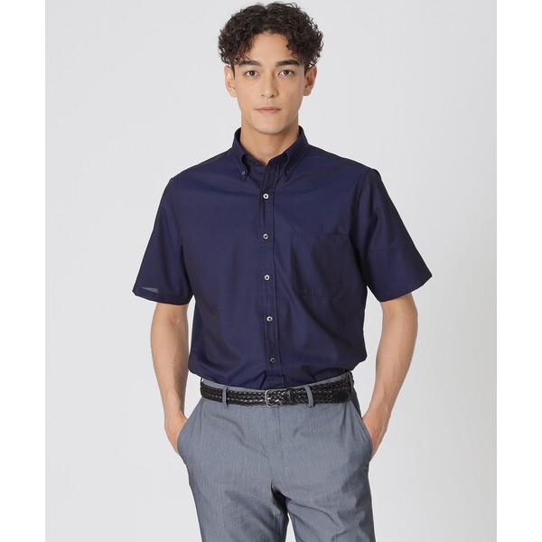 シャツ 「高通気/クールビズ」シャンブレーメッシュ半袖シャツ メンズ