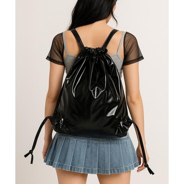 デイバック リュック 「IZU」 メタリック ナップサック リュック 巾着バッグ 大容量 軽量 おし...