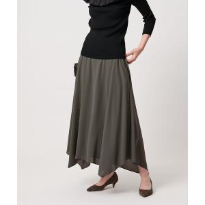 スカート イレギュラー ヘム フレア スカート