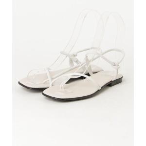 「LA PEAU DE GEM」 フラットサンダル 36 ホワイト レディース