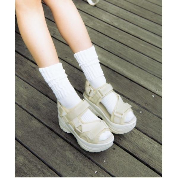 「R&amp;E」 ヒールサンダル LL アイボリー レディース