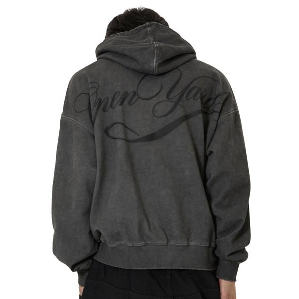パーカー 「OY/オーワイ」WASHED SCRIPT HOODIE ZIP UP/ウォッシュドスク...