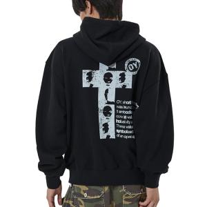 パーカー 「OY/オーワイ」CROSS FACES HOODIE ZIP UP/クロスフェイスジップアップパーカー レディース メンズ