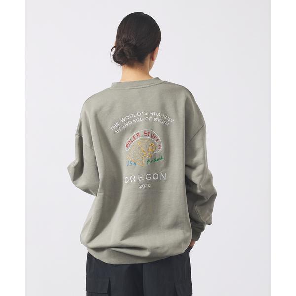 トレーナー スウェット 「POLER/ポーラー」EMB PIGMENT DYE CREW/ピグメント...