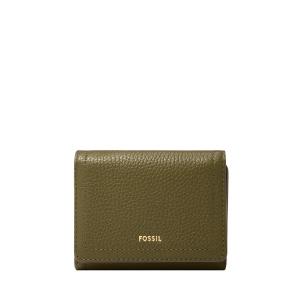 財布 フォッシル 三つ折り財布 レディース レザー グリーン  SL10067316 レディース