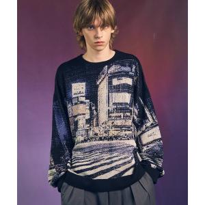 セーター ニット 「UNISEX」「CITY SERIES」「SCRAMBLE」Prime-Over Crew Neck Knit Pullover/