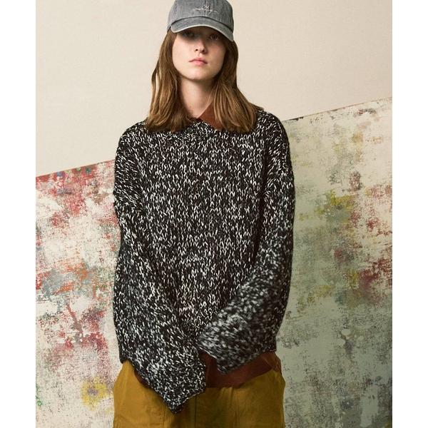 セーター ニット 「UNISEX」Tape Yarn Mix Hand Knitting Prime...