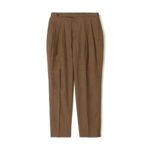 TOMORROWLAND トゥモローランド パンツ ブラウン サイズ:M | 24AW ウールリネンコットン 2タックワイドストレートパンツ (63-04-44-04004) | MADE IN JAPAN | ボトムス ズボン【メンズ】【中古】 TOMORROWLAND（トゥモローランド） スラックス ウールリネンコットン 2