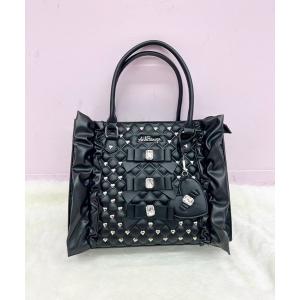 トートバッグ ビジューキルティング合皮A4トートBAG レディース